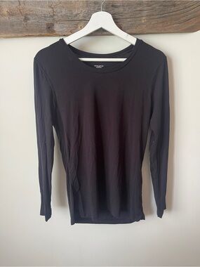 Athletic Works Black Long Sleeve Crewneck Top